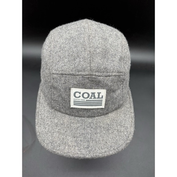 Coal Headwear Gray Wool 5 Panel Cap Since 2002 Patch Adjustable Vintage - Picture 7 of 9